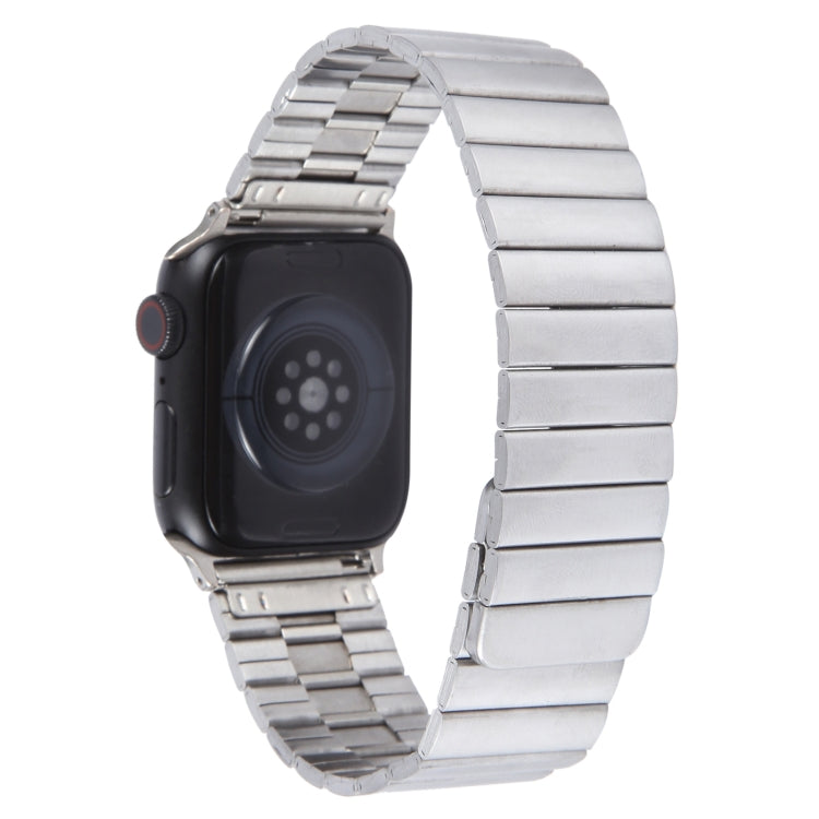 For Apple Watch Series 7 41mm Bamboo Stainless Steel Magnetic Watch Band(Sliver)