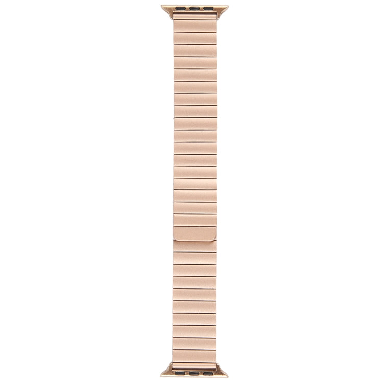 For Apple Watch SE 40mm Bamboo Stainless Steel Magnetic Watch Band(Rose Gold)
