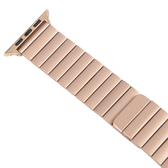 For Apple Watch SE 40mm Bamboo Stainless Steel Magnetic Watch Band(Rose Gold)
