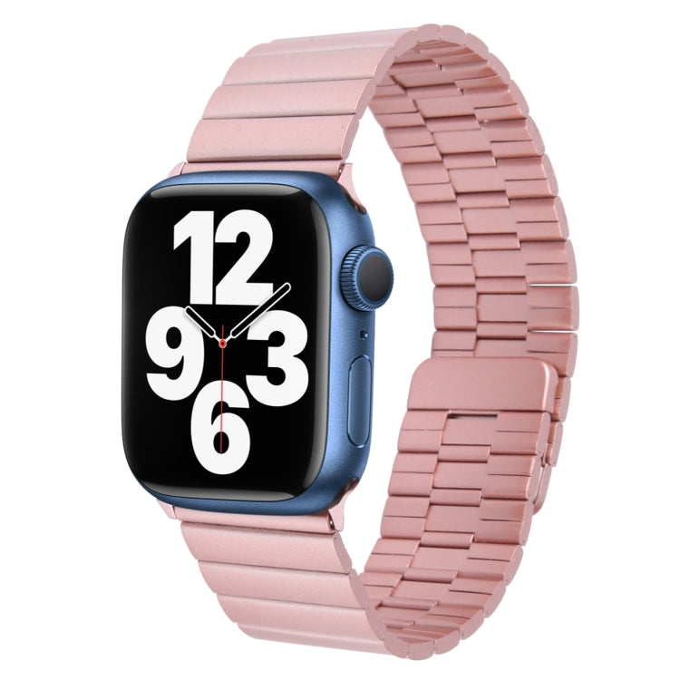 For Apple Watch SE 40mm Bamboo Stainless Steel Magnetic Watch Band(Pink) - free shipping - PMC TechLife - Order now!