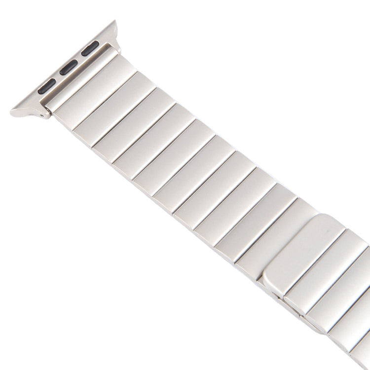 For Apple Watch SE 40mm Bamboo Stainless Steel Magnetic Watch Band(Starlight)
