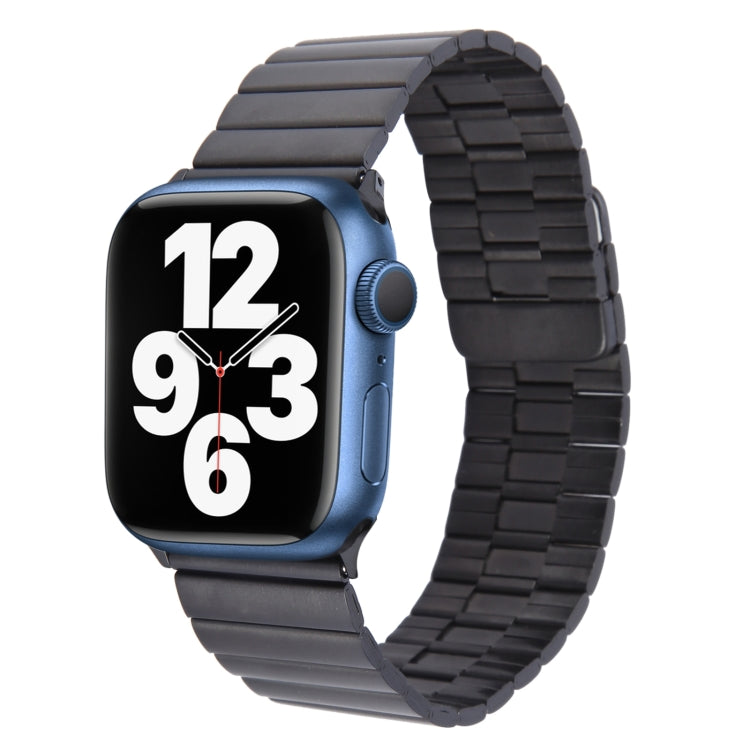 For Apple Watch SE 44mm Bamboo Stainless Steel Magnetic Watch Band(Black) - free shipping - PMC TechLife - Order now!