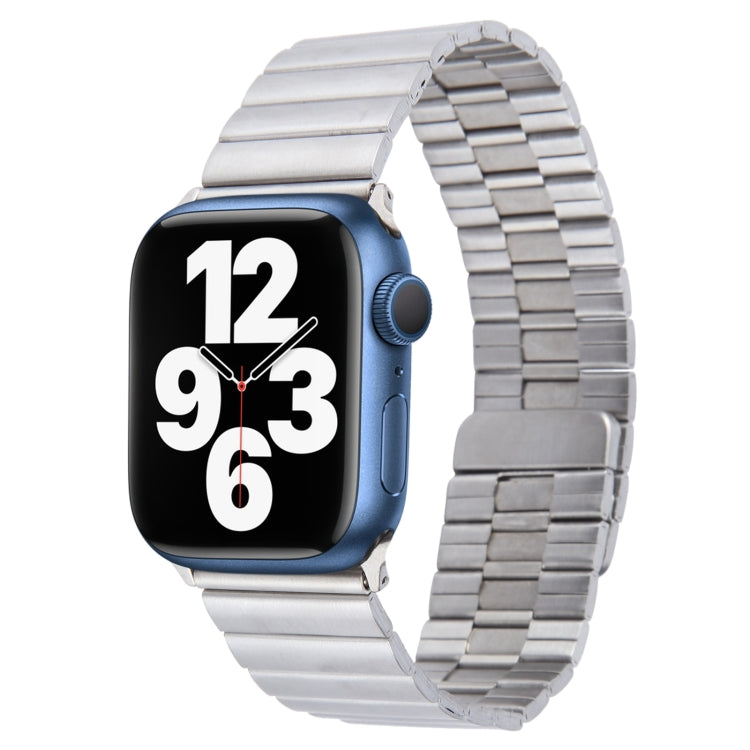For Apple Watch SE 44mm Bamboo Stainless Steel Magnetic Watch Band(Sliver) - free shipping - PMC TechLife - Order now!