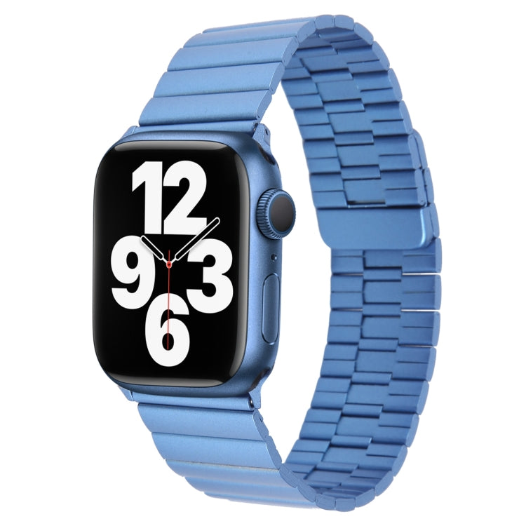 For Apple Watch SE 44mm Bamboo Stainless Steel Magnetic Watch Band(Blue) - free shipping - PMC TechLife - Order now!