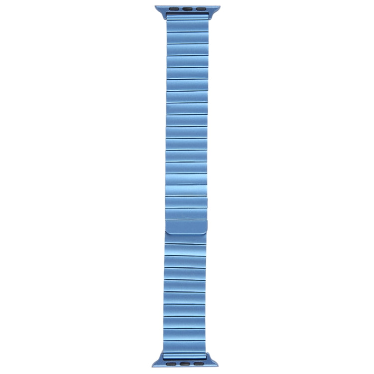For Apple Watch SE 44mm Bamboo Stainless Steel Magnetic Watch Band(Blue) - free shipping - PMC TechLife - Order now!