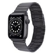 For Apple Watch Series 6 40mm Bamboo Stainless Steel Magnetic Watch Band(Black)
