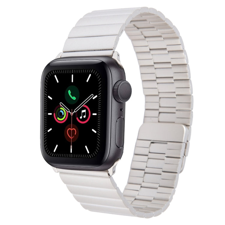 For Apple Watch Series 5 44mm Bamboo Stainless Steel Magnetic Watch Band(Starlight) - free shipping - PMC TechLife - Order now!
