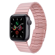 For Apple Watch Series 5 40mm Bamboo Stainless Steel Magnetic Watch Band(Pink)