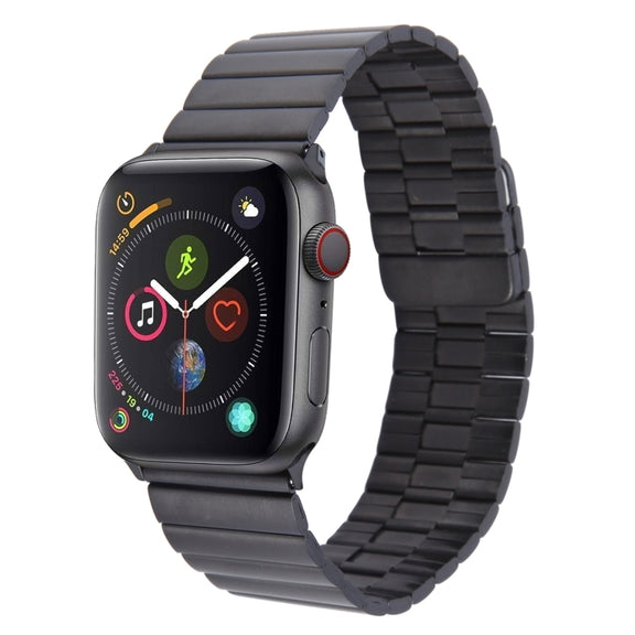 For Apple Watch Series 4 40mm Bamboo Stainless Steel Magnetic Watch Band(Black)