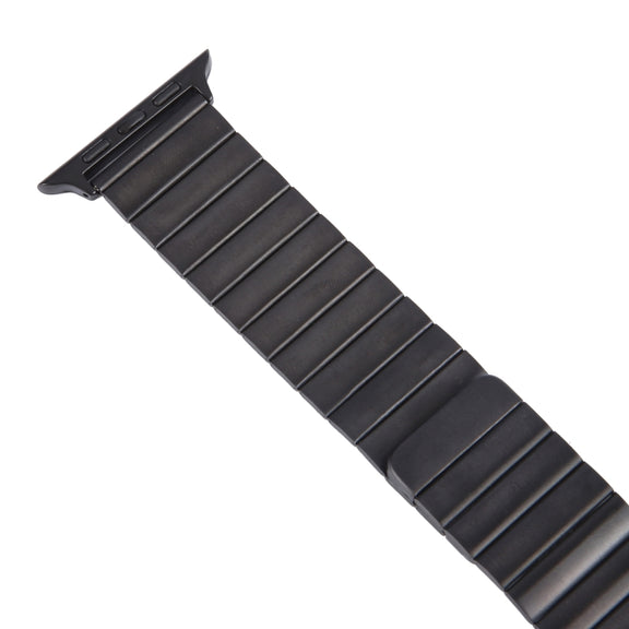 For Apple Watch Series 2 38mm Bamboo Stainless Steel Magnetic Watch Band(Black)