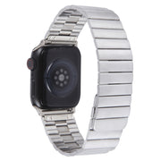 For Apple Watch Series 2 38mm Bamboo Stainless Steel Magnetic Watch Band(Sliver)