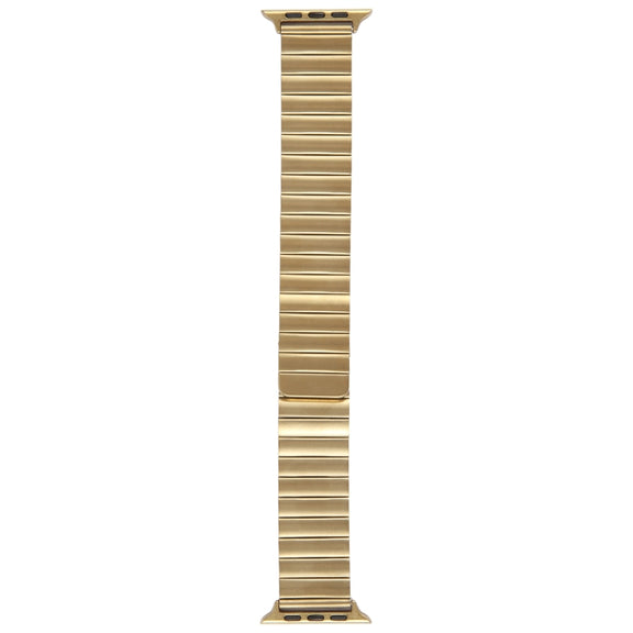 For Apple Watch 42mm Bamboo Stainless Steel Magnetic Watch Band(Gold)