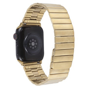 For Apple Watch 42mm Bamboo Stainless Steel Magnetic Watch Band(Gold)