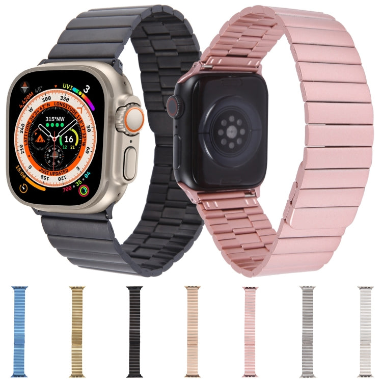 For Apple Watch Series 2 38mm Bamboo Stainless Steel Magnetic Watch Band(Sliver)