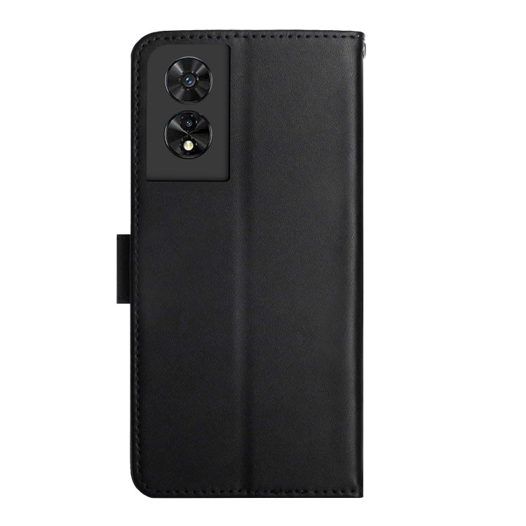 For TCL 50 SE/40 NxtPaper 4G Genuine Leather Fingerprint-proof Flip Phone Case(Black) - More Brand by PMC TechLife | Online Shopping South Africa | PMC TechLife | Buy Now Pay Later Mobicred