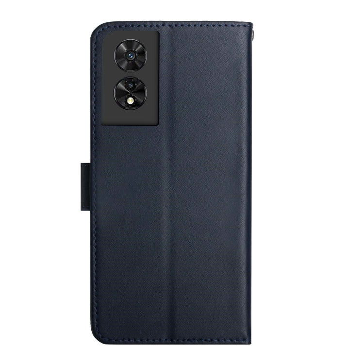For TCL 50 SE/40 NxtPaper 4G Genuine Leather Fingerprint-proof Flip Phone Case(Blue)