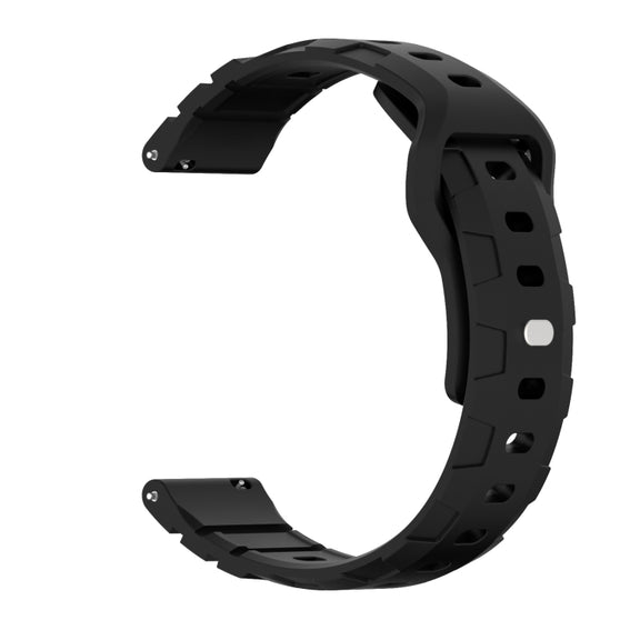 18mm Armor Silicone Watch Band(Black)