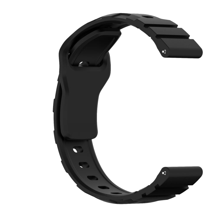 22mm Armor Silicone Watch Band(Black) - 22mm Bands by PMC TechLife | Online Shopping South Africa | PMC TechLife