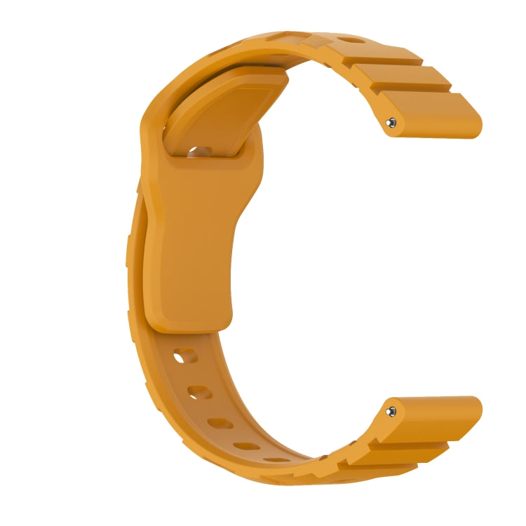 22mm Armor Silicone Watch Band(Yellow) - 22mm Bands by PMC TechLife | Online Shopping South Africa | PMC TechLife