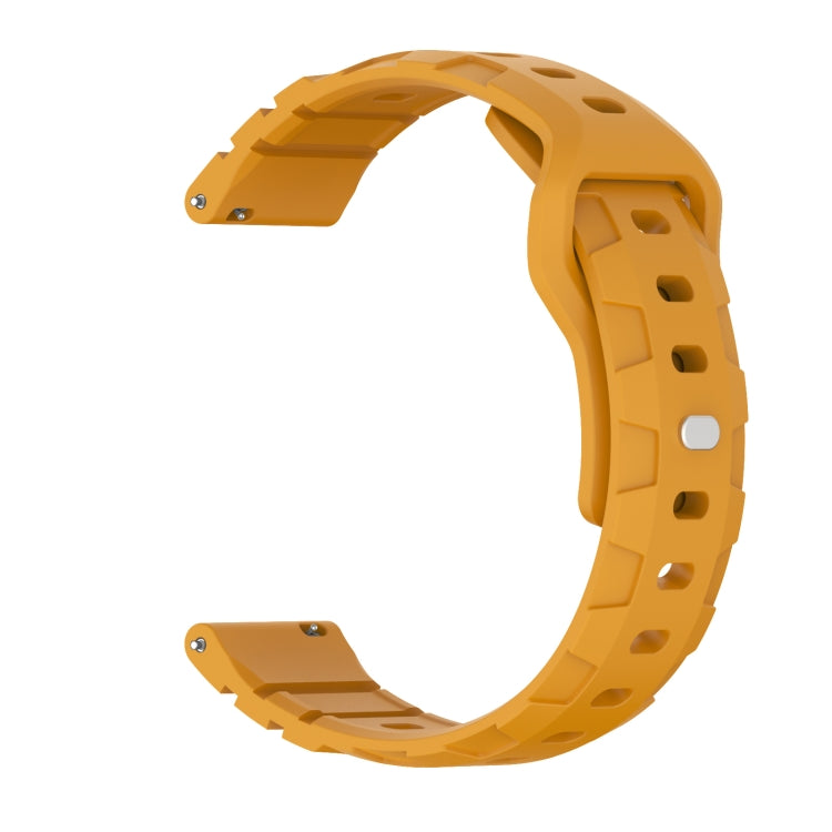 22mm Armor Silicone Watch Band(Yellow) - 22mm Bands by PMC TechLife | Online Shopping South Africa | PMC TechLife