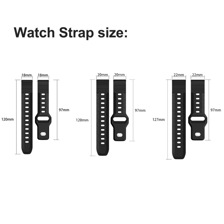 18mm Armor Silicone Watch Band(Orange)