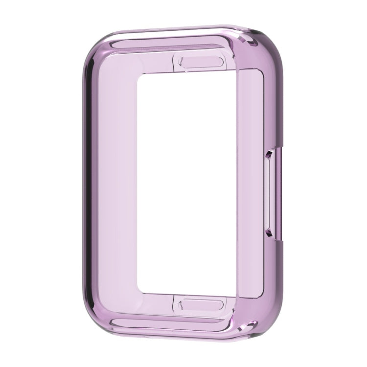 For Samsung Galaxy Fit 3 Half Pack Hollow TPU Watch Protective Case(Transparent Purple) - Watch Cases by PMC TechLife | Online Shopping South Africa | PMC TechLife
