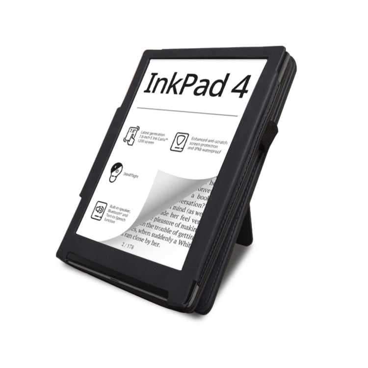 For Pocketbook InkPad 4 / Color 2 / 3 Calfskin Leather Smart Tablet Case(Black) - Others by PMC Jewellery | Online Shopping South Africa | PMC Jewellery | Buy Now Pay Later Mobicred