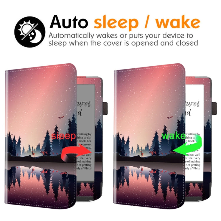 For Pocketbook InkPad Color 2 / 3 Painted Calfskin Smart Leather Tablet Case(Night) - free shipping - PMC TechLife - Order now!