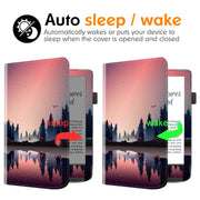 For Pocketbook InkPad Color 2 / 3 Painted Calfskin Smart Leather Tablet Case(Night)