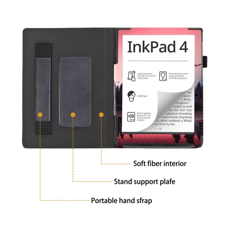 For Pocketbook InkPad Color 2 / 3 Painted Calfskin Smart Leather Tablet Case(Night) - free shipping - PMC TechLife - Order now!
