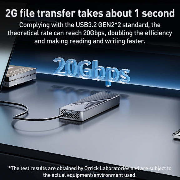 ORICO CNM2-G20 20Gbps M.2 NVMe SSD Enclosure(Grey)