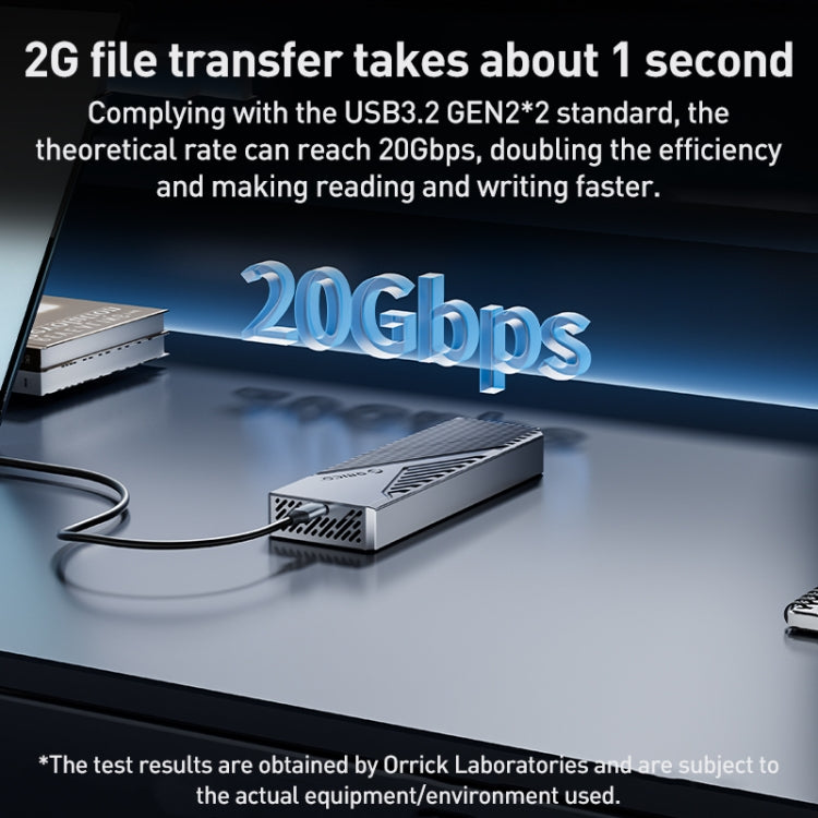ORICO CNM2-G20 20Gbps M.2 NVMe SSD Enclosure(Grey)