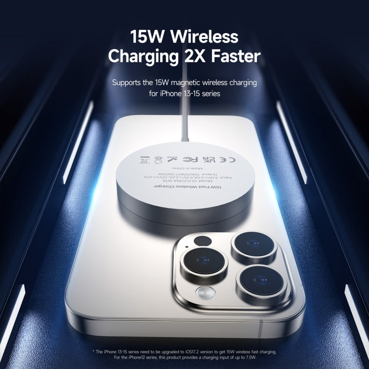 DUZZONA W18 15W Qi2 MagSafe Magnetic Suction Wireless Charger(White) - free shipping - PMC Jewellery - Order now!