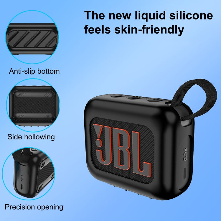 For JBL Go 4 Wireless Bluetooth Speaker Silicone Protective Case(Blue) - Protective Case by PMC Jewellery | Online Shopping South Africa | PMC Jewellery | Buy Now Pay Later Mobicred
