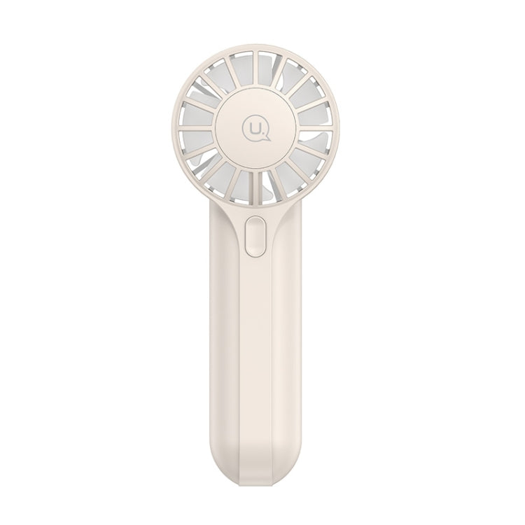 USAMS ZB288 Portable Type-C Rechargeable High Speed Handheld Mini Fan(Beige) - Electric Fans by USAMS | Online Shopping South Africa | PMC TechLife | Buy Now Pay Later Mobicred