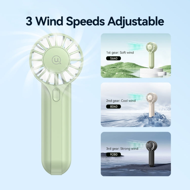 USAMS ZB288 Portable Type-C Rechargeable High Speed Handheld Mini Fan(Beige) - Electric Fans by USAMS | Online Shopping South Africa | PMC TechLife | Buy Now Pay Later Mobicred