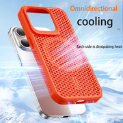For iPhone 16 Pro MagSafe Magnetic Heat Dissipation Phone Case(Orange)