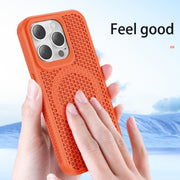 For iPhone 16 Pro MagSafe Magnetic Heat Dissipation Phone Case(Orange)