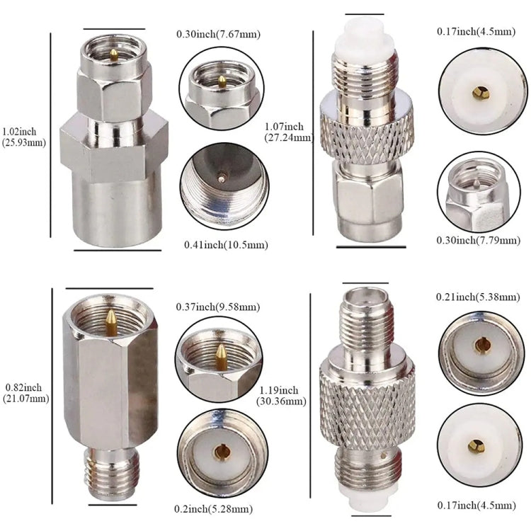 4 in 1 SMA to FME Adapter Set - Connectors by PMC Jewellery | Online Shopping South Africa | PMC Jewellery | Buy Now Pay Later Mobicred