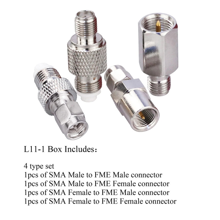 4 in 1 SMA to FME Adapter Set - Connectors by PMC Jewellery | Online Shopping South Africa | PMC Jewellery | Buy Now Pay Later Mobicred