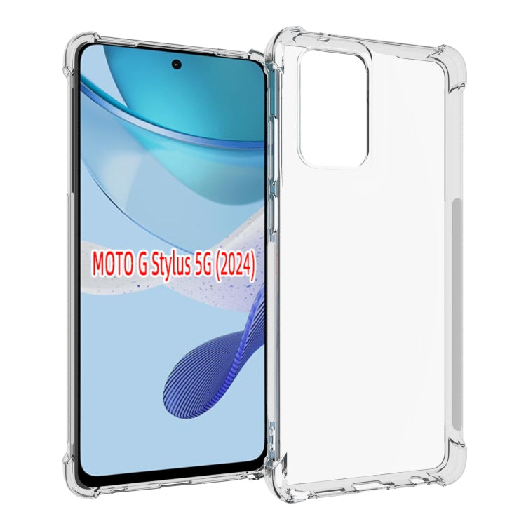 For Motorola Moto G Stylus 5G 2024 Shockproof Non-slip Thickening TPU Phone Case(Transparent) - Motorola Cases by PMC Jewellery | Online Shopping South Africa | PMC Jewellery | Buy Now Pay Later Mobicred