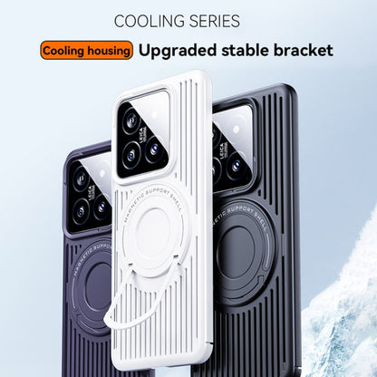 For Xiaomi 14 Cooling MagSafe Magnetic Ring Holder PC Phone Case(Black) - 14 Cases by PMC Jewellery | Online Shopping South Africa | PMC Jewellery | Buy Now Pay Later Mobicred