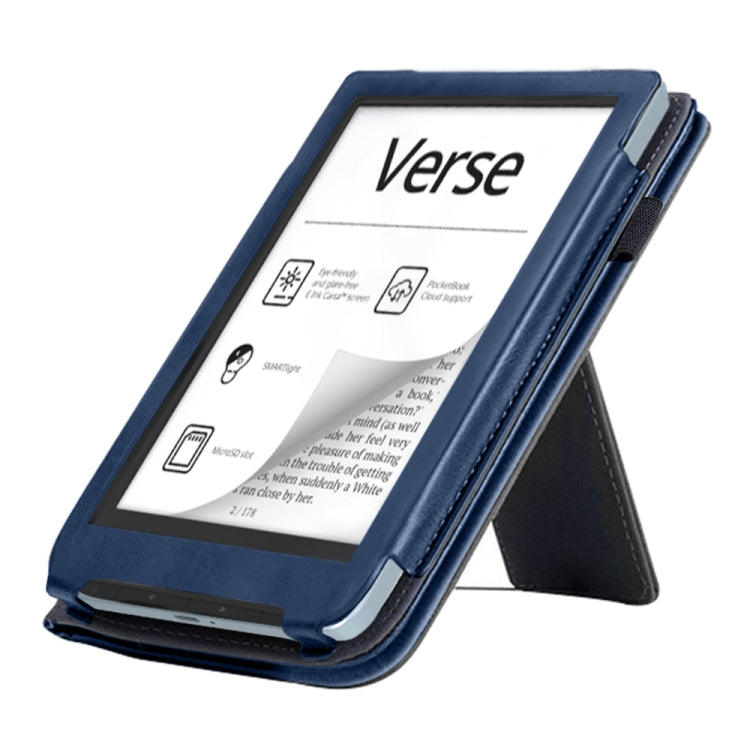 For Pocketbook Verse / Verse Pro Calfskin Leather Smart Tablet Case(Blue) - Others by PMC TechLife | Online Shopping South Africa | PMC TechLife | Buy Now Pay Later Mobicred