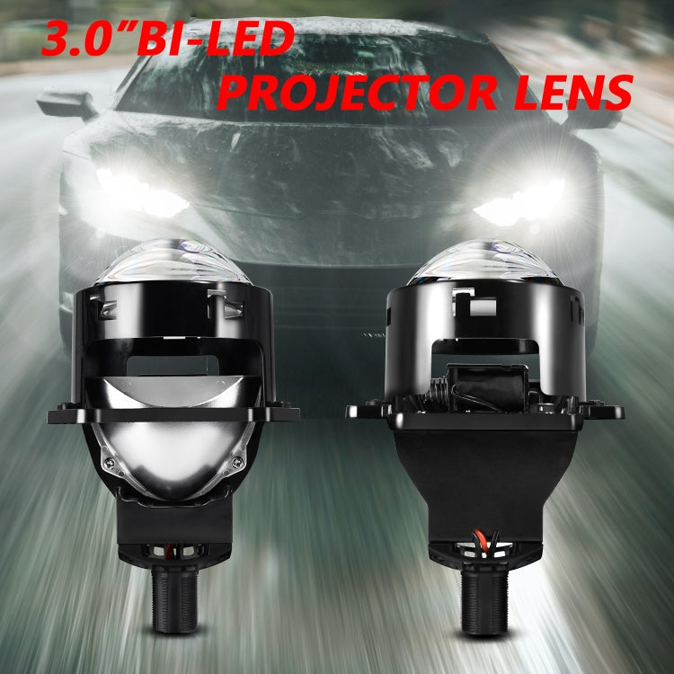 T01 1 Pair 3 inch Car Bifocal LED Lens Headlight, Left Driving (Black) - LED Headlamps by PMC TechLife | Online Shopping South Africa | PMC TechLife | Buy Now Pay Later Mobicred