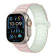 For Apple Watch Ultra 2 49mm I-Shaped Magnetic Silicone Watch Band(Pink Mint) - Watch Bands by PMC TechLife | Online Shopping South Africa | PMC TechLife
