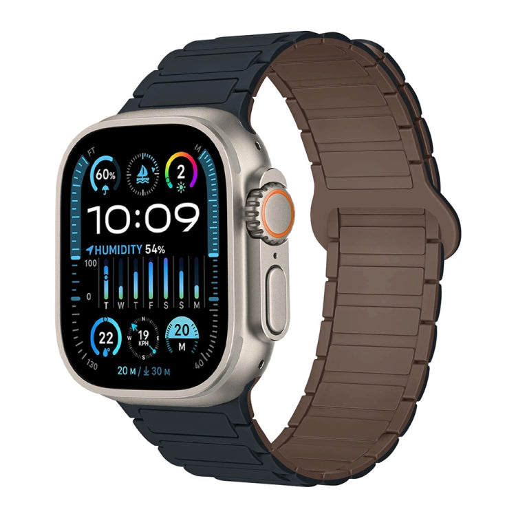 For Apple Watch Ultra 2 49mm I-Shaped Magnetic Silicone Watch Band(Midnight Chocolate) - Watch Bands by PMC TechLife | Online Shopping South Africa | PMC TechLife
