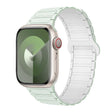 For Apple Watch Series 9 45mm I-Shaped Magnetic Silicone Watch Band(Mint White) - Watch Bands by PMC TechLife | Online Shopping South Africa | PMC TechLife