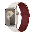 For Apple Watch Series 9 41mm I-Shaped Magnetic Silicone Watch Band(Starlight Wine Red) - Watch Bands by PMC TechLife | Online Shopping South Africa | PMC TechLife