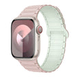 For Apple Watch SE 40mm I-Shaped Magnetic Silicone Watch Band(Pink Mint) - Watch Bands by PMC TechLife | Online Shopping South Africa | PMC TechLife