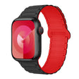 For Apple Watch SE 44mm I-Shaped Magnetic Silicone Watch Band(Black Red) - Watch Bands by PMC TechLife | Online Shopping South Africa | PMC TechLife